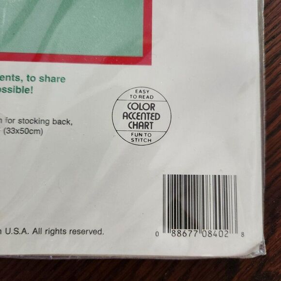 NEW Dimensions Yuletide Village Christmas Stocking 1990 Cross Stitch Kit Wysocki - Picture 2 of 6